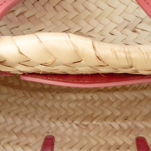 Celine Small Raffia Cuir Triomphe Classic Panier Tote - Picture 6 of 10